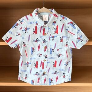 •Disney Jumping Beans• Mickey Mouse Short Sleeve Button-Up Shirt | 3T